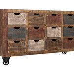 International Furniture Direct - ANTOINETTE ANTIQUE CONSOLE - Dark Brown Wood - Tables - Additional View 1