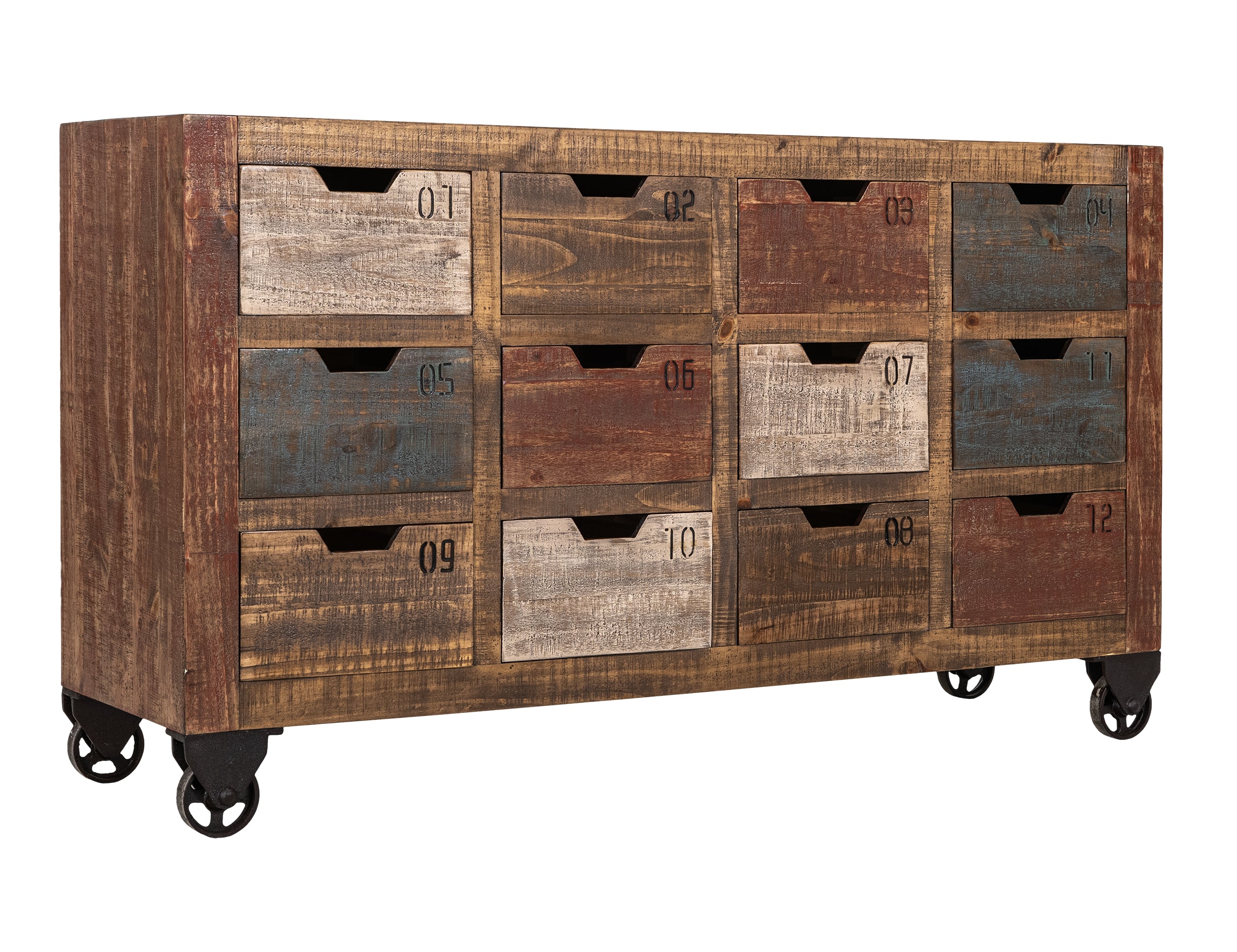 International Furniture Direct - ANTOINETTE ANTIQUE CONSOLE - Dark Brown Wood - Tables - Additional View 1