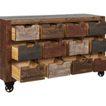International Furniture Direct - ANTOINETTE ANTIQUE CONSOLE - Dark Brown Wood - Tables - Additional View 2