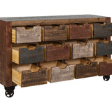 International Furniture Direct - ANTOINETTE ANTIQUE CONSOLE - Dark Brown Wood - Tables - Additional View 2