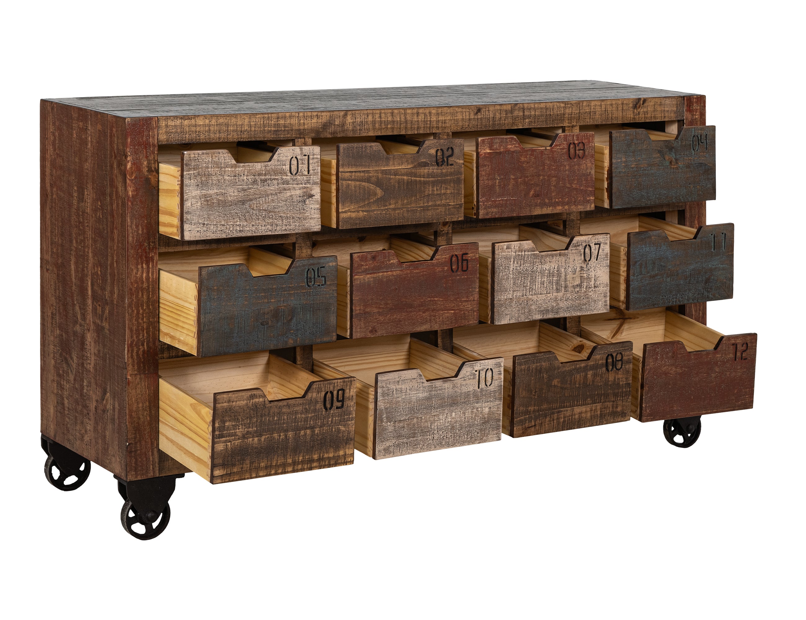 International Furniture Direct - ANTOINETTE ANTIQUE CONSOLE - Dark Brown Wood - Tables - Additional View 2