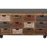 International Furniture Direct - ANTOINETTE ANTIQUE CONSOLE - Dark Brown Wood - Tables - Additional View 3