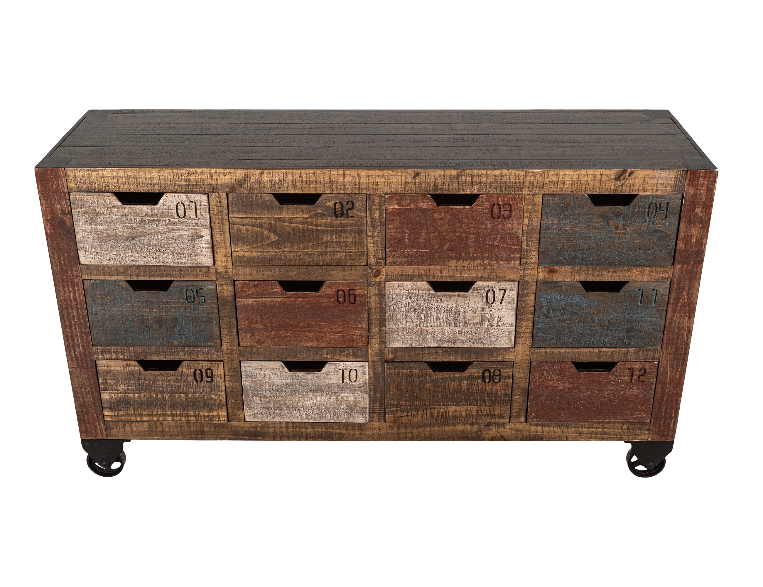 International Furniture Direct - ANTOINETTE ANTIQUE CONSOLE - Dark Brown Wood - Tables - Additional View 3