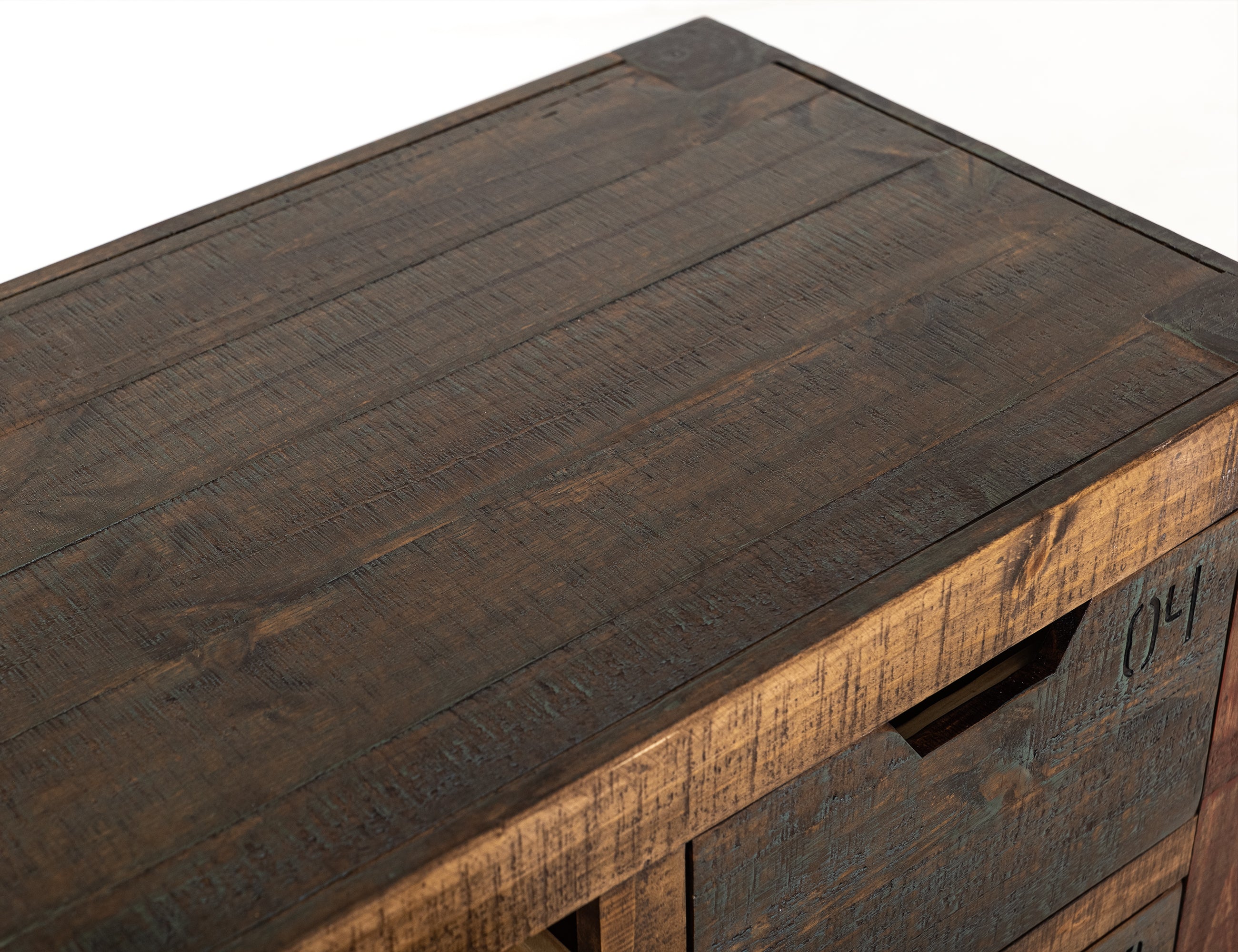 International Furniture Direct - ANTOINETTE ANTIQUE CONSOLE - Dark Brown Wood - Tables - Additional View 6