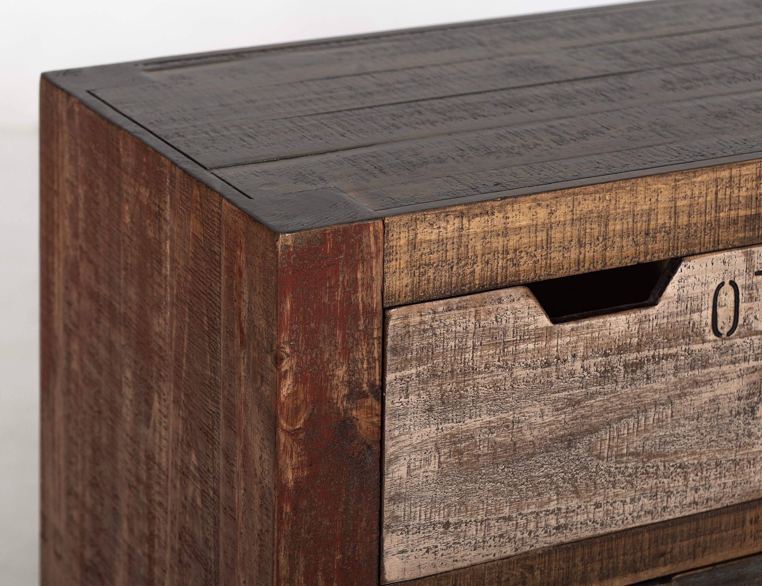 International Furniture Direct - ANTOINETTE ANTIQUE CONSOLE - Dark Brown Wood - Tables - Additional View 7