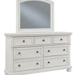 Ashley Furniture - Robbinsdale Dresser & Mirror - Antique White - Wood|Glass - Dresser & Mirror