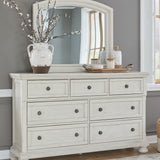 Ashley Furniture - Robbinsdale Dresser & Mirror - Antique White - Wood|Glass - Dresser & Mirror - Additional View 1