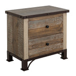 International Furniture Direct - PRAGA NIGHTSTAND - Light Brown Wood - Nightstands