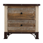 International Furniture Direct - PRAGA NIGHTSTAND - Light Brown Wood - Nightstands - Additional View 1