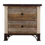 International Furniture Direct - PRAGA NIGHTSTAND - Light Brown Wood - Nightstands - Additional View 1