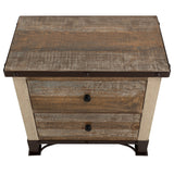 International Furniture Direct - PRAGA NIGHTSTAND - Light Brown Wood - Nightstands - Additional View 2