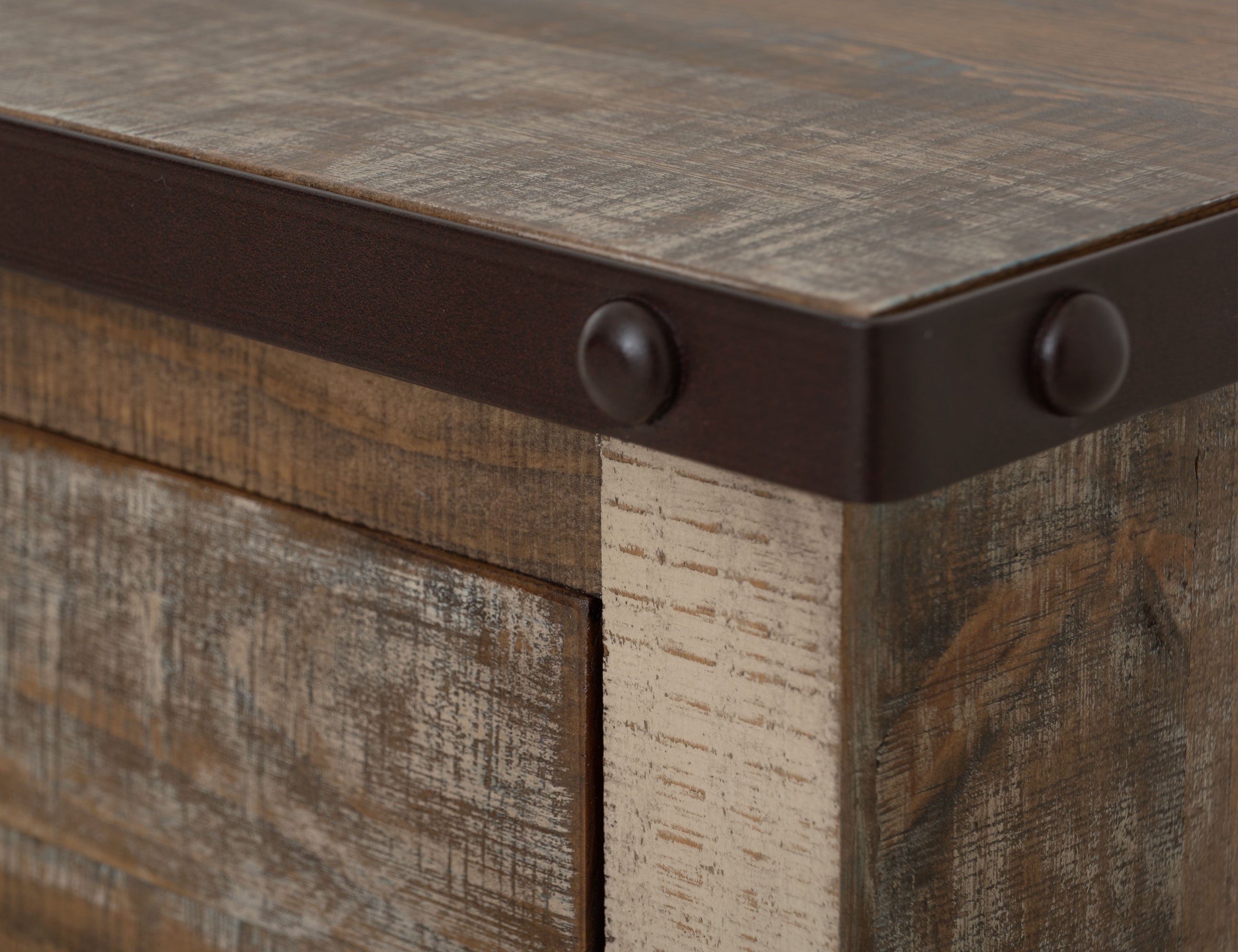 International Furniture Direct - PRAGA NIGHTSTAND - Light Brown Wood - Nightstands - Additional View 6