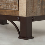 International Furniture Direct - PRAGA NIGHTSTAND - Light Brown Wood - Nightstands - Additional View 7