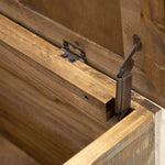 International Furniture Direct - PRAGA TRUNK - Light Brown Wood - Benches - Additional View 2