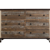 International Furniture Direct - Praga Dresser - Light Brown Wood - Dresser & Mirror - Additional View 3