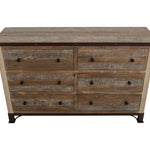 International Furniture Direct - Praga Dresser - Light Brown Wood - Dresser & Mirror - Additional View 4