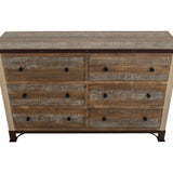 International Furniture Direct - Praga Dresser - Light Brown Wood - Dresser & Mirror - Additional View 4