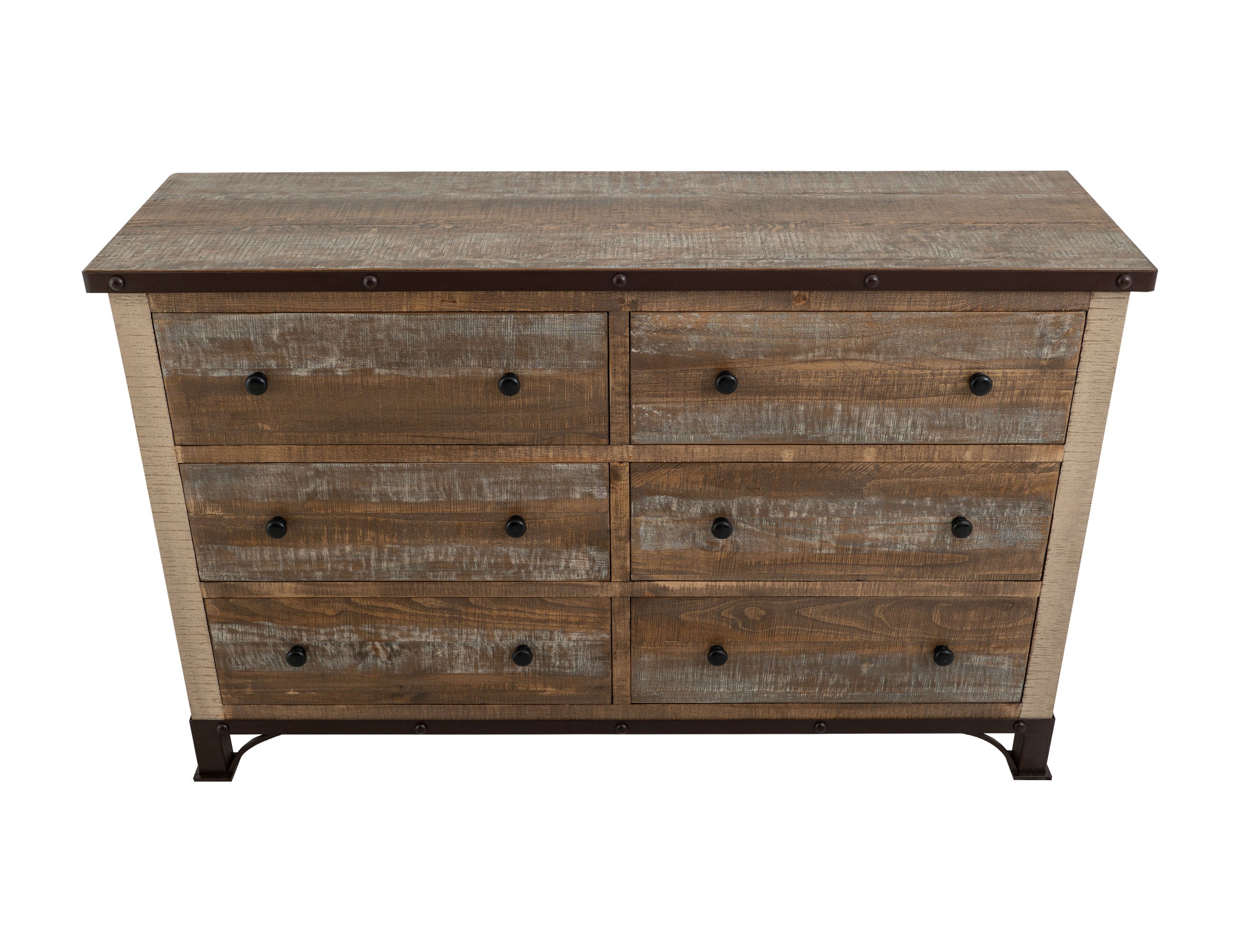 International Furniture Direct - Praga Dresser - Light Brown Wood - Dresser & Mirror - Additional View 4