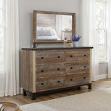 International Furniture Direct - Praga Dresser - Light Brown Wood - Dresser & Mirror - Additional View 5