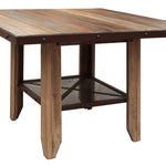 International Furniture Direct - JEFFERSON COUNTER HEIGHT TABLE - Light Brown Wood - Tables