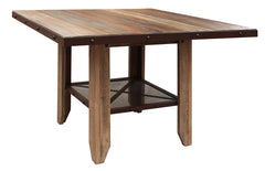 International Furniture Direct - JEFFERSON COUNTER HEIGHT TABLE - Light Brown Wood - Tables