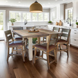 International Furniture Direct - JEFFERSON COUNTER HEIGHT TABLE - Light Brown Wood - Tables - Additional View 1