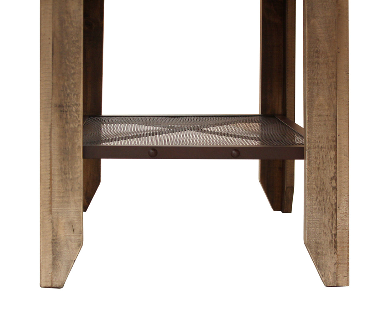 International Furniture Direct - JEFFERSON COUNTER HEIGHT TABLE - Light Brown Wood - Tables - Additional View 2