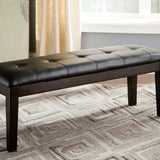 Ashley Furniture - Haddigan 6 Piece Dining Set - Dark Brown Leather Match|Wood - Dining Room Sets - Additional View 3