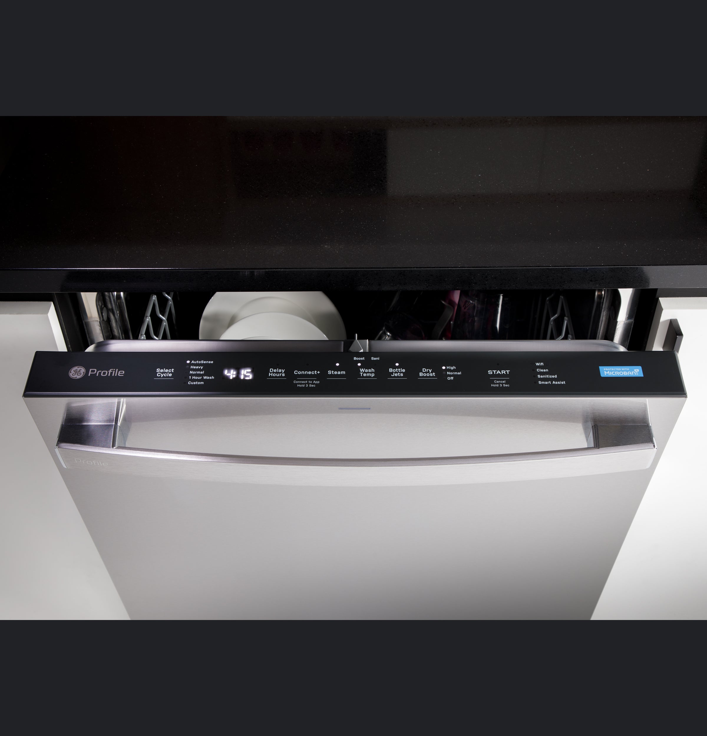 GE STAINLESS PROFILE TOP CONTROL DISHWASHER - Pearl Silver - Dishwashers - Additional View 28
