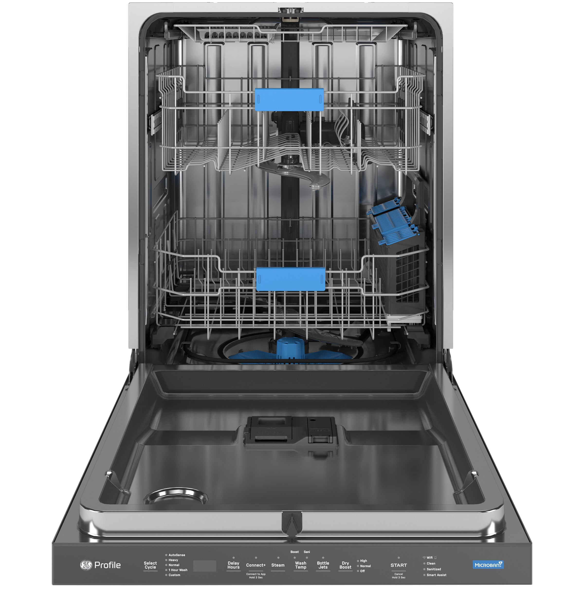 GE STAINLESS PROFILE TOP CONTROL DISHWASHER - Pearl Silver - Dishwashers - Additional View 2