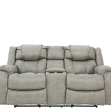 Cason Reclining Loveseat With Console - Mushroom