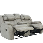 Cason Reclining Loveseat With Console - Mushroom - Additional View 2