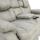 Cason Reclining Loveseat With Console - Mushroom - Additional View 4