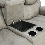Cason Reclining Loveseat With Console - Mushroom - Additional View 5
