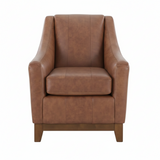 Mariko Cognac 100% Leather Club Chair