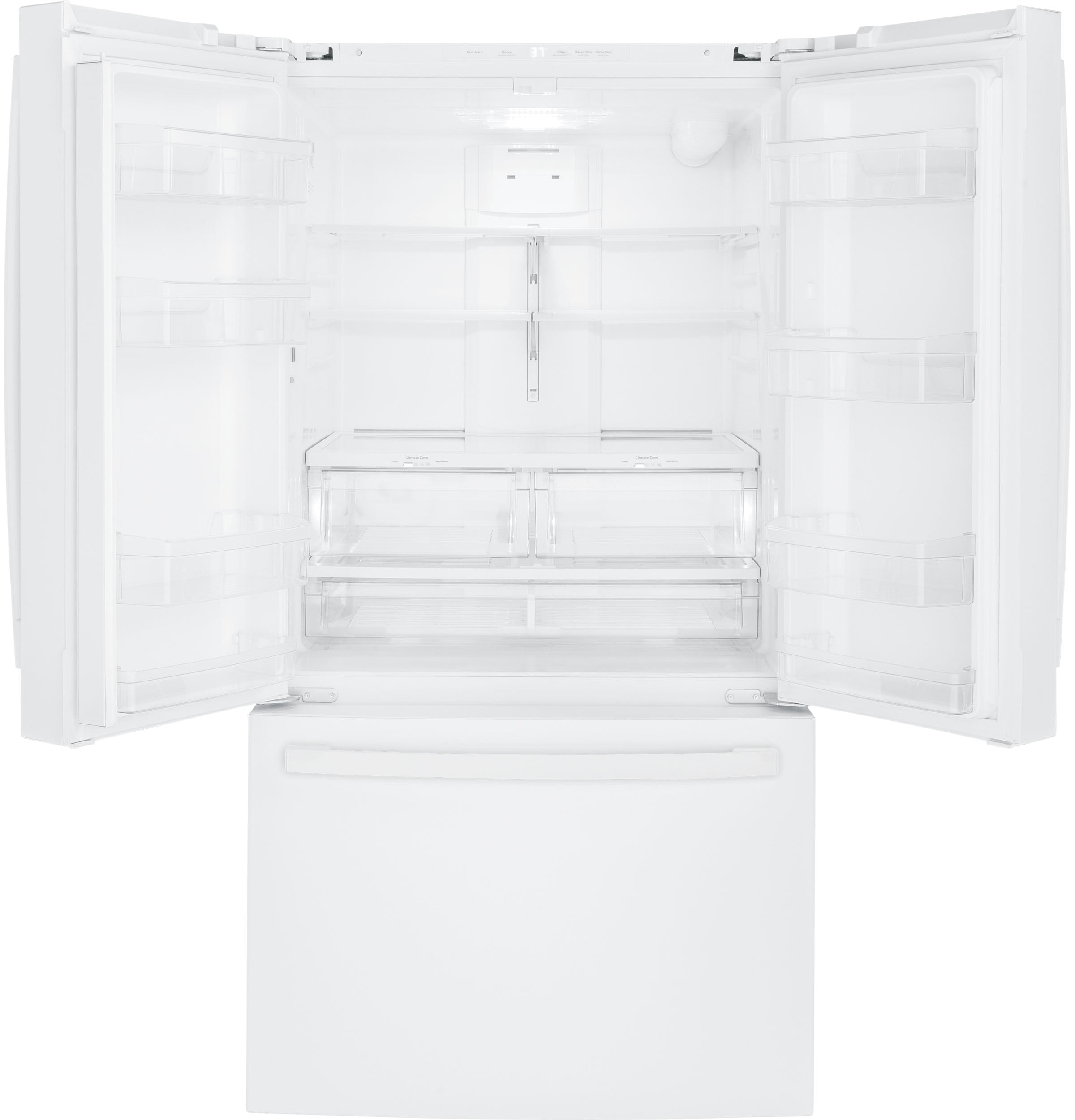 GE Energy Star 27.0 Cu. Ft. French-Door Refrigerator - White - Refrigerators - Additional View 2