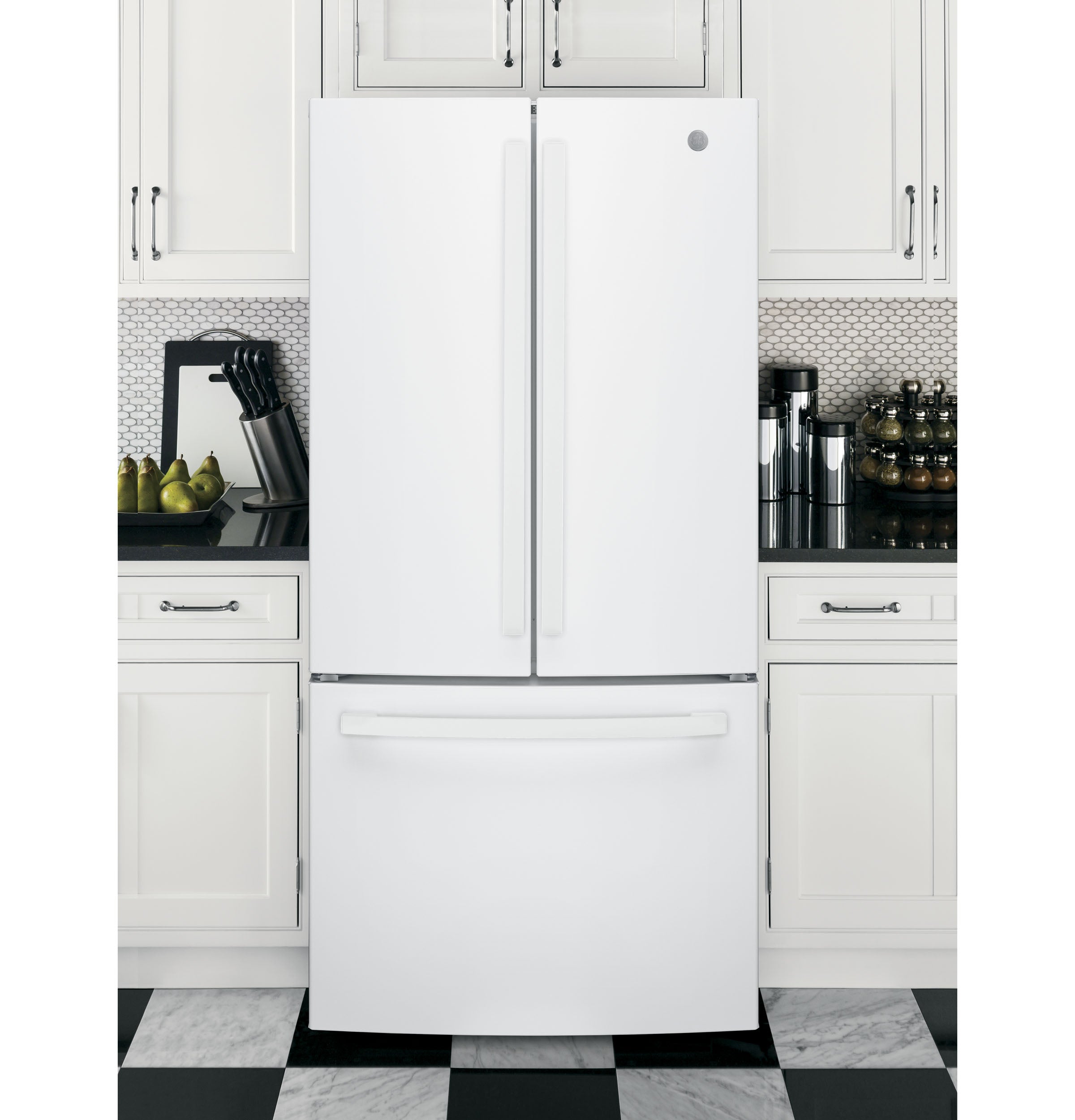 GE Energy Star 27.0 Cu. Ft. French-Door Refrigerator - White - Refrigerators - Additional View 12