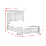 Elements International - KINGS COURT BLACK QUEEN BED - Wood - Beds - Additional View 1