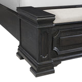 Elements International - KINGS COURT BLACK QUEEN BED - Wood - Beds - Additional View 6
