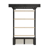 Elements International - KINGS COURT BLACK QUEEN BED - Wood - Beds - Additional View 9