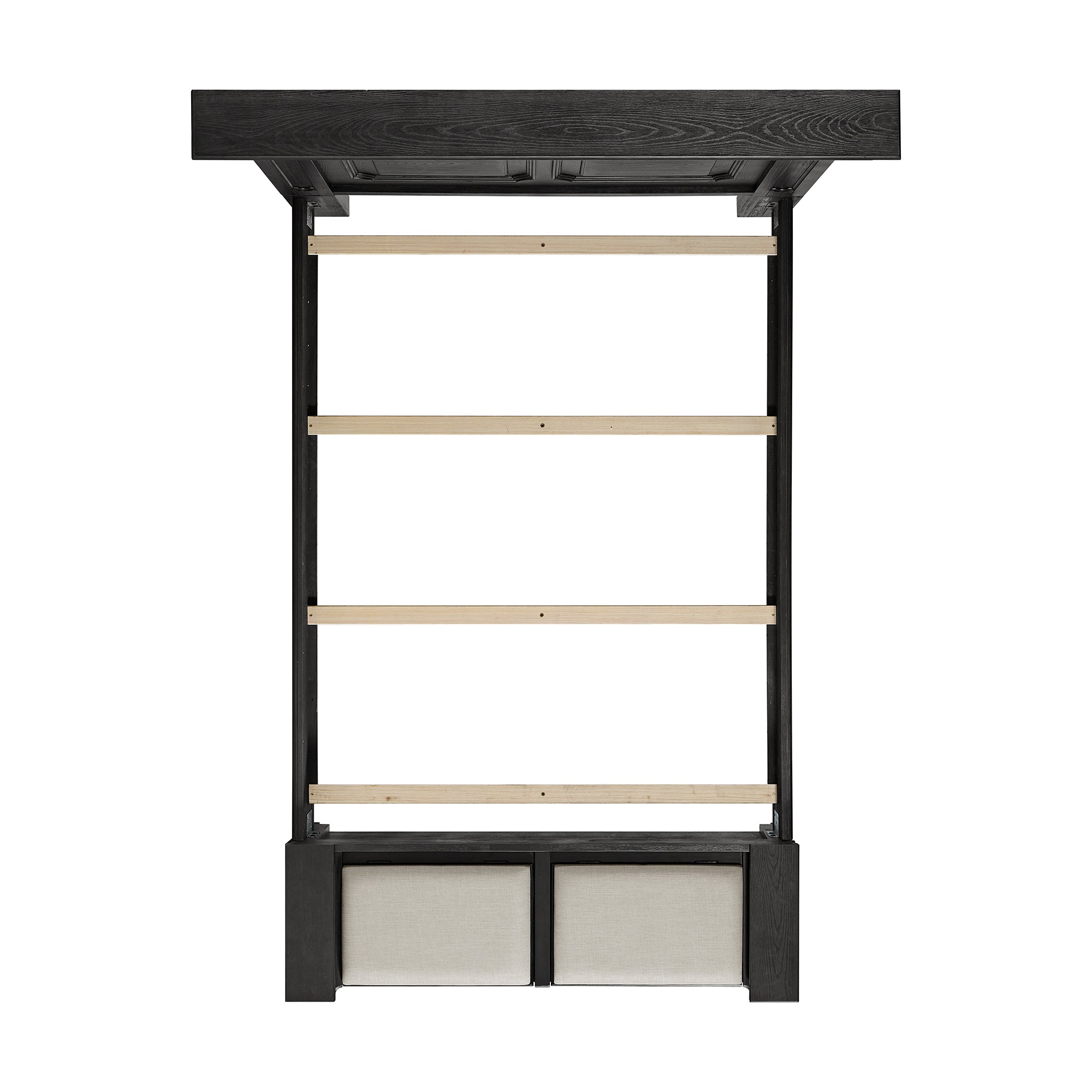 Elements International - KINGS COURT BLACK QUEEN BED - Wood - Beds - Additional View 9