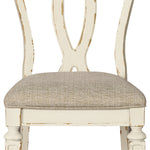 Ashley Furniture - Realyn Ribbonback Side Chair - White Fabric|Wood - Chairs - Additional View 2