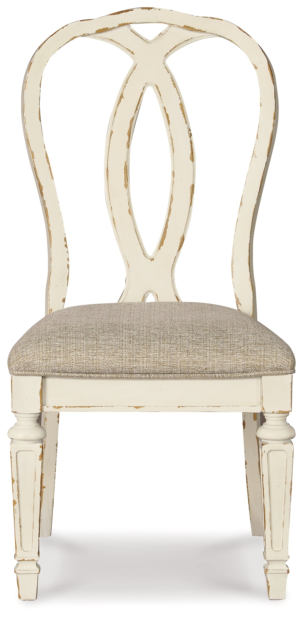 Ashley Furniture - Realyn Ribbonback Side Chair - White Fabric|Wood - Chairs - Additional View 2