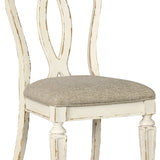 Ashley Furniture - Realyn Ribbonback Side Chair - White Fabric|Wood - Chairs - Additional View 4