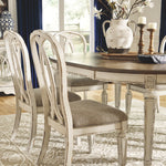 Ashley Furniture - Realyn Ribbonback Side Chair - White Fabric|Wood - Chairs - Additional View 8