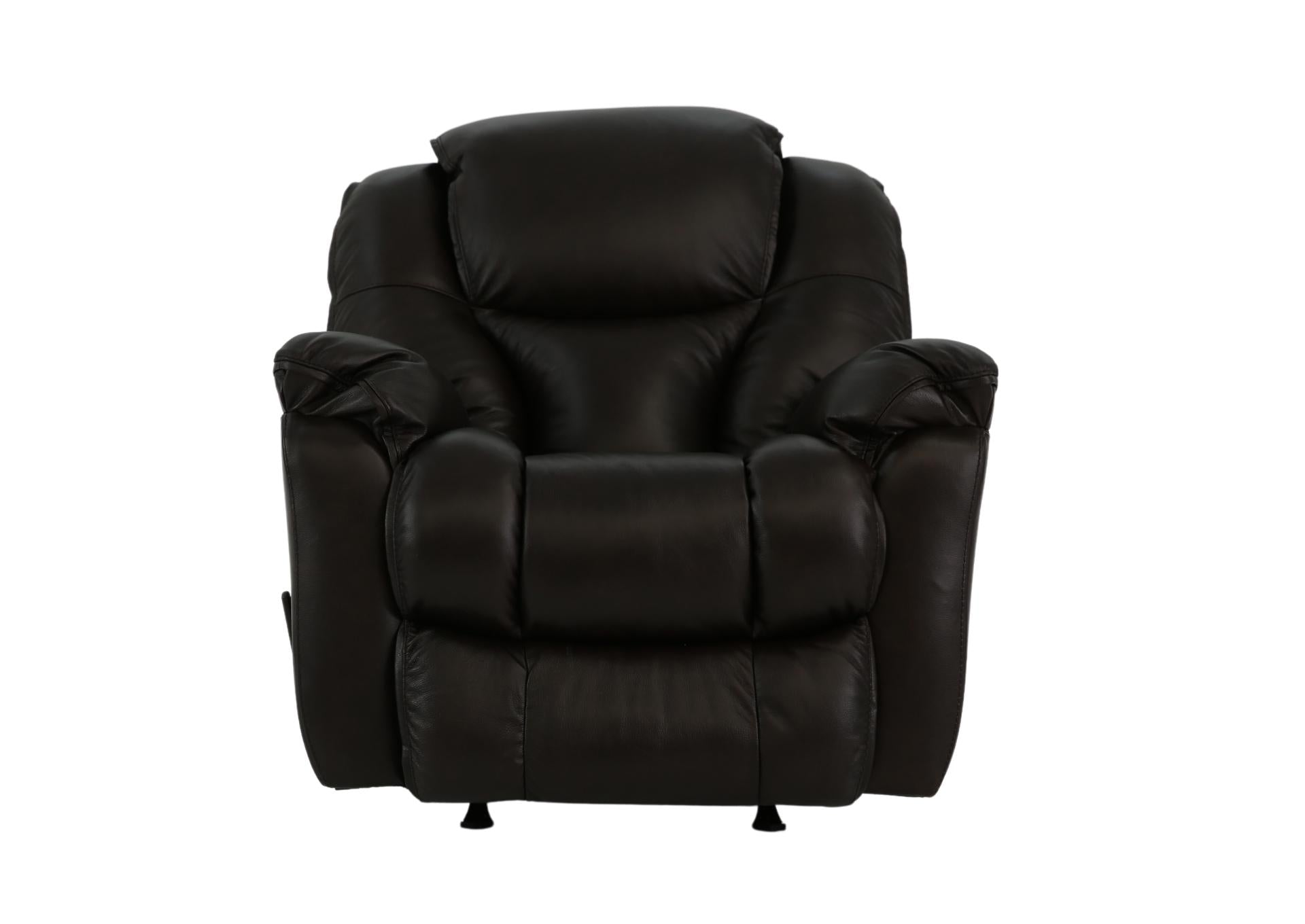 Mustang Leather Rocker Recliner - Coffee