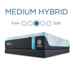 Tempur Sealy - LUXE BREEZE 2.0 MEDIUM HYBRID KING MATTRESS - Black|White Fabric - Mattresses