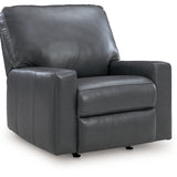 Ashley Furniture - BOLSENA ADMIRAL LEATHER RECLINER - Blue Leather Match - Recliners