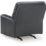 Ashley Furniture - BOLSENA ADMIRAL LEATHER RECLINER - Blue Leather Match - Recliners - Additional View 4