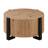 Steve Silver Furniture - DARCIE COCKTAIL TABLE - Light Brown|Black Wood - Tables